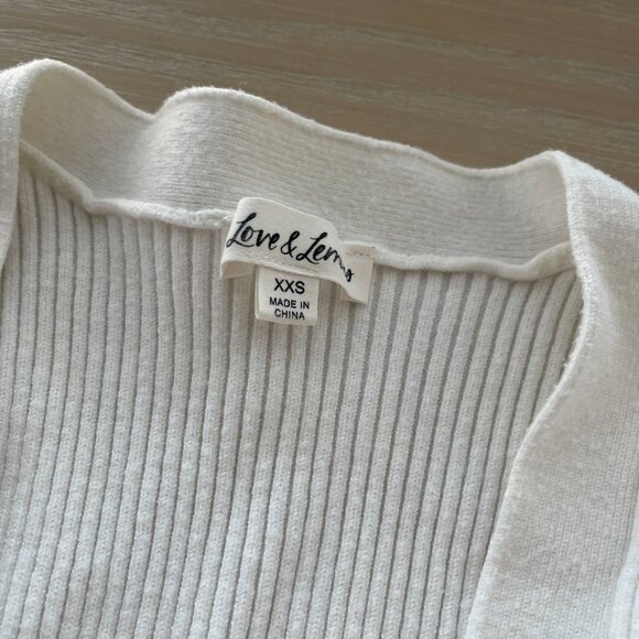 For Love & Lemons Nina Cardigan Sweater in Ivory - Picture 4 of 4